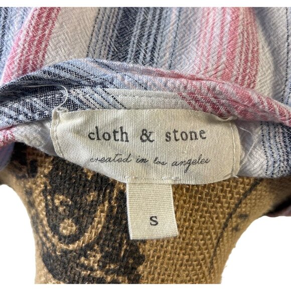 Cloth & Stone   S Pink, Blue   Rayon, Linen - Picture 3 of 5